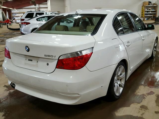 WBANB53596CN93320 - 2006 BMW 550 I WHITE photo 4