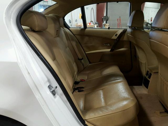WBANB53596CN93320 - 2006 BMW 550 I WHITE photo 6