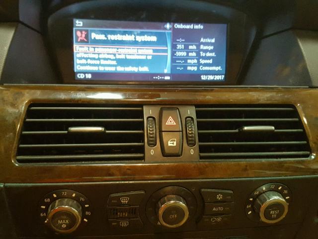 WBANB53596CN93320 - 2006 BMW 550 I WHITE photo 9