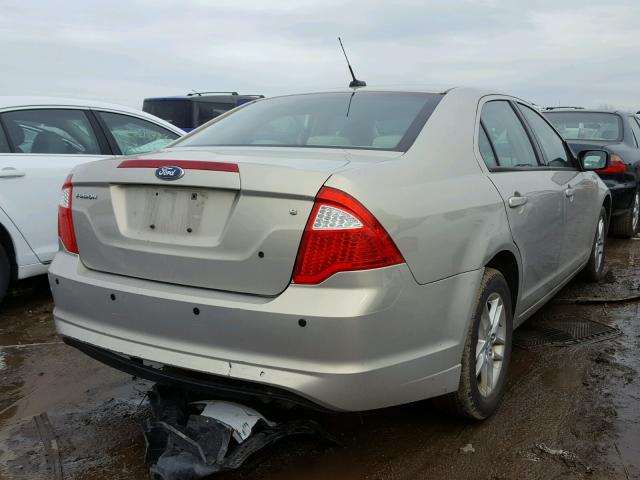 3FAHP0GA7AR348348 - 2010 FORD FUSION S BEIGE photo 4