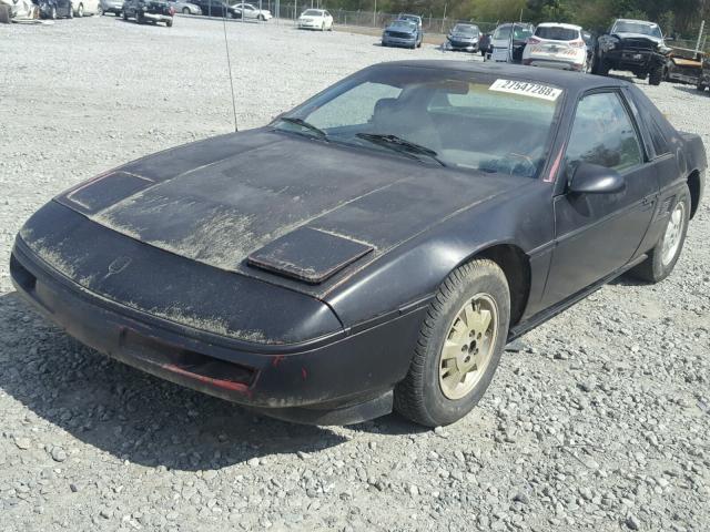 1G2PE11R2HP243187 - 1987 PONTIAC FIERO BLACK photo 2