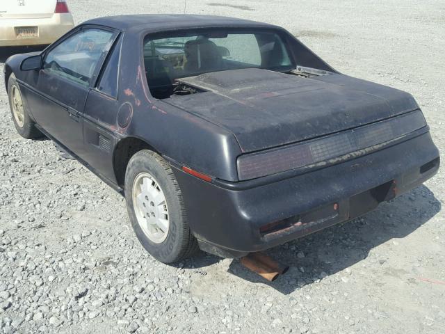 1G2PE11R2HP243187 - 1987 PONTIAC FIERO BLACK photo 3