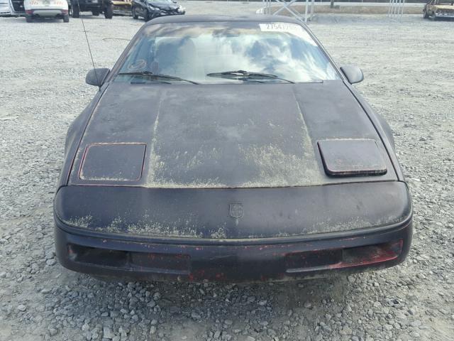 1G2PE11R2HP243187 - 1987 PONTIAC FIERO BLACK photo 9