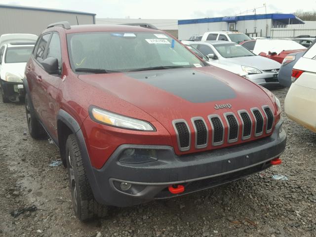 1C4PJMBS5EW212267 - 2014 JEEP CHEROKEE T MAROON photo 1