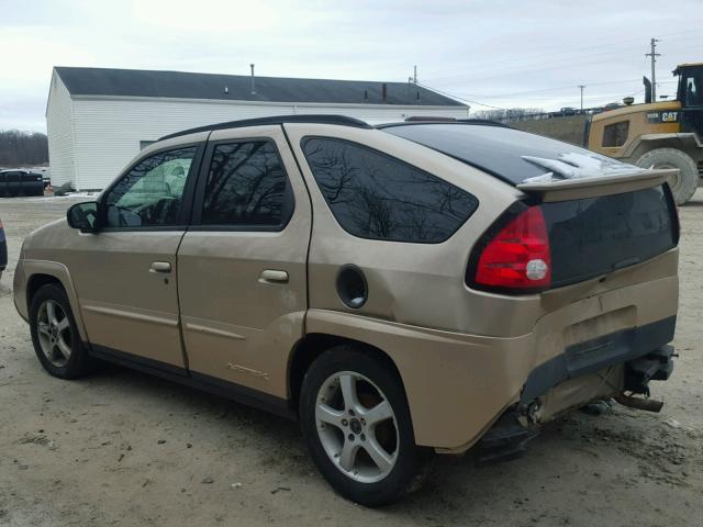 3G7DA03E63S582591 - 2003 PONTIAC AZTEK TAN photo 3