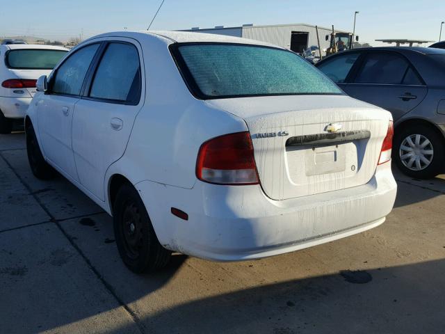 KL1TD56626B639916 - 2006 CHEVROLET AVEO BASE WHITE photo 3