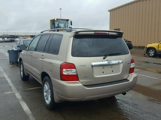 JTEEW21A470049926 - 2007 TOYOTA HIGHLANDER BEIGE photo 3