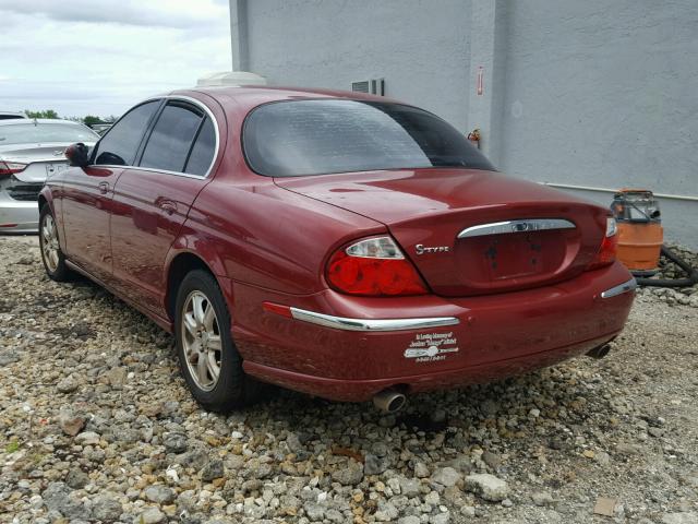 SAJEA01T63FM45809 - 2003 JAGUAR S-TYPE RED photo 3