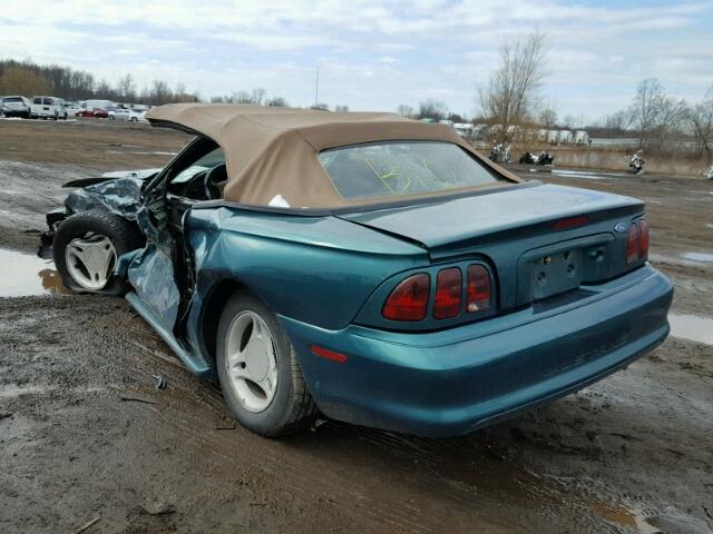 1FALP4448VF124573 - 1997 FORD MUSTANG TURQUOISE photo 3