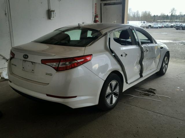 KNAGM4AD6C5013416 - 2012 KIA OPTIMA HYB WHITE photo 4