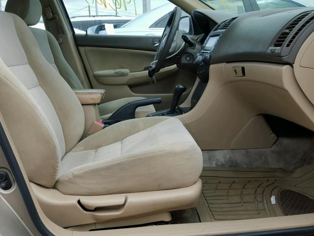 3HGCM56394G702708 - 2004 HONDA ACCORD LX GOLD photo 5