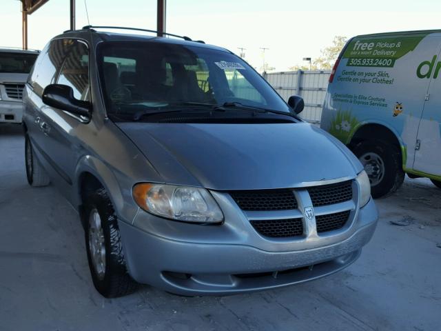 1D4GP45R74B529998 - 2004 DODGE CARAVAN SX BLUE photo 1