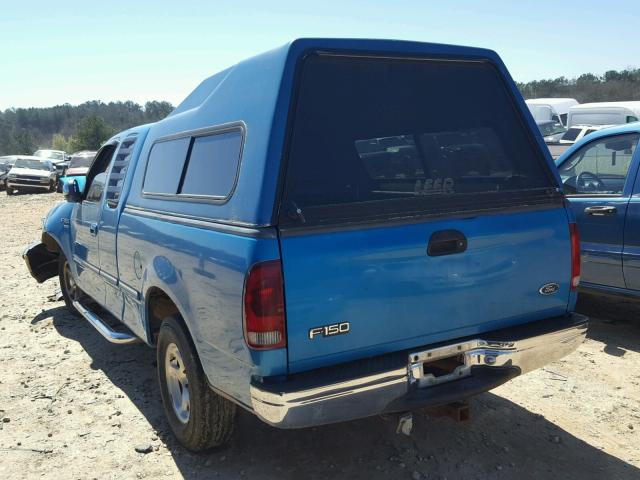 1FTZX1766WNA28707 - 1998 FORD F150 TEAL photo 3