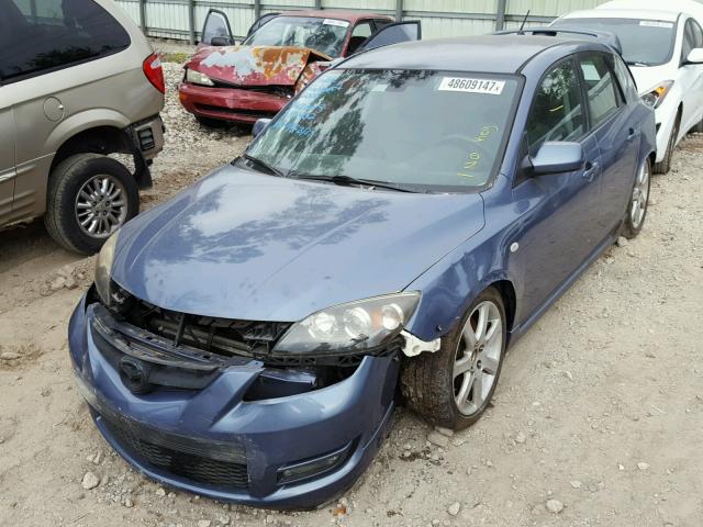 JM1BK34L981813402 - 2008 MAZDA SPEED 3 BLUE photo 2