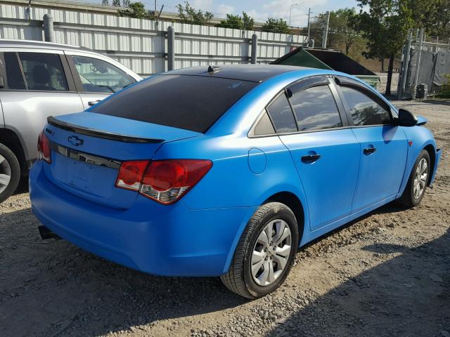 1G1PA5SG8D7163861 - 2013 CHEVROLET CRUZE LS BLUE photo 4