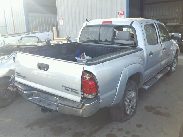 5TEJU62N36Z167773 - 2006 TOYOTA TACOMA DOU SILVER photo 4