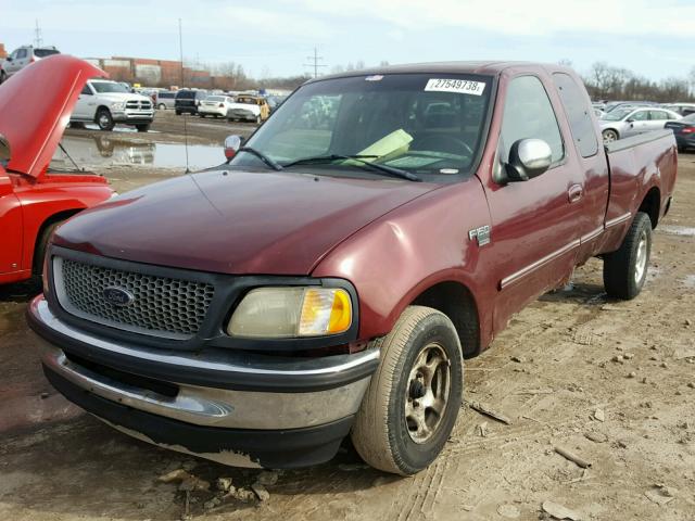 1FTZX1767WNB19680 - 1998 FORD F150 BURGUNDY photo 2