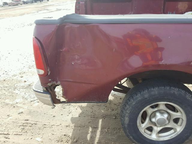 1FTZX1767WNB19680 - 1998 FORD F150 BURGUNDY photo 9