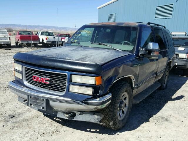 1GKEK13R1VJ705802 - 1997 GMC YUKON BLUE photo 2