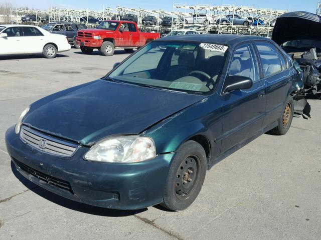 2HGEJ6677XH573561 - 1999 HONDA CIVIC LX GREEN photo 2