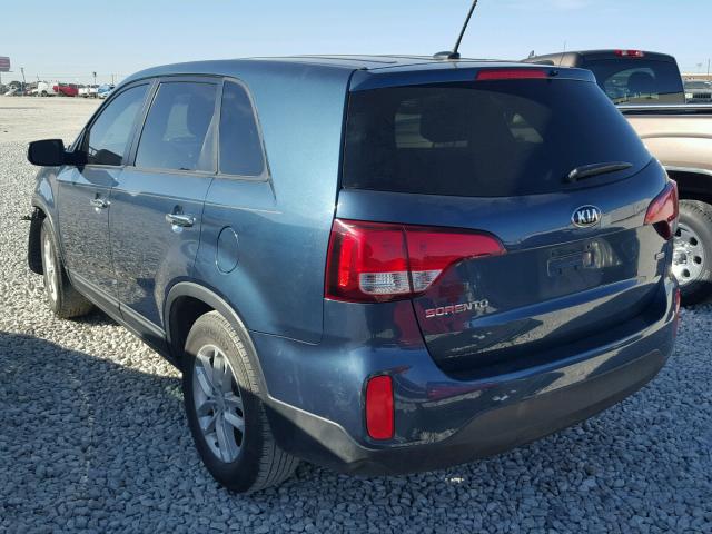 5XYKT3A68FG553325 - 2015 KIA SORENTO LX BLUE photo 3