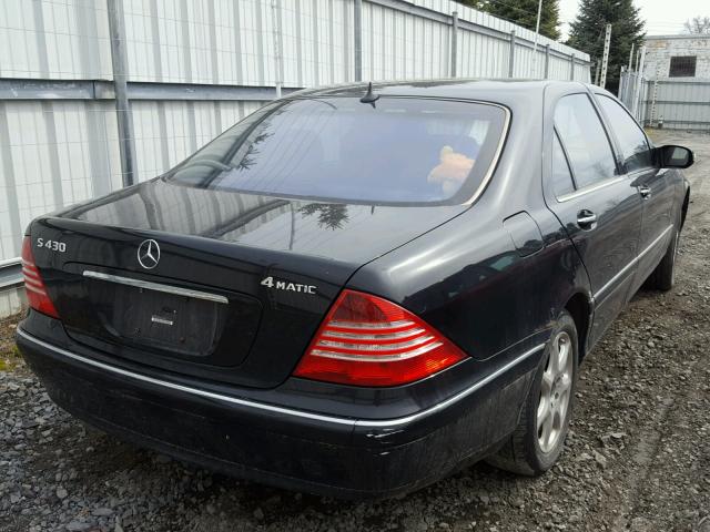 WDBNG83J53A347986 - 2003 MERCEDES-BENZ S 430 4MAT BLACK photo 4