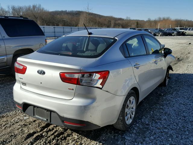 KNADM4A39C6057009 - 2012 KIA RIO LX SILVER photo 4