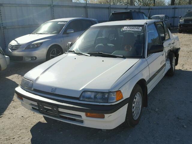 1HGED365XKA095681 - 1989 HONDA CIVIC LX WHITE photo 2