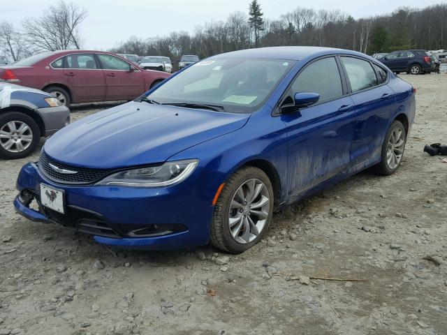 1C3CCCDG2FN627814 - 2015 CHRYSLER 200 S BLUE photo 2