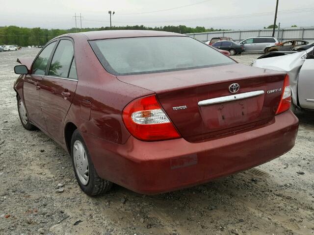 4T1BE32K74U305094 - 2004 TOYOTA CAMRY LE RED photo 3