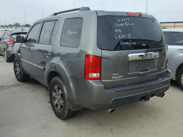 5FNYF48929B037822 - 2009 HONDA PILOT TOUR GRAY photo 3