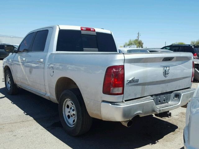 1D7RB1CT2AS163094 - 2010 DODGE RAM 1500 GRAY photo 3