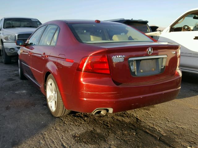 19UUA66274A025490 - 2004 ACURA TL RED photo 3