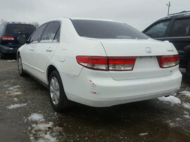 1HGCM56344A178396 - 2004 HONDA ACCORD LX WHITE photo 3