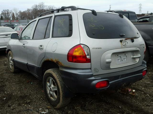 KM8SC13D14U677699 - 2004 HYUNDAI SANTA FE G SILVER photo 3