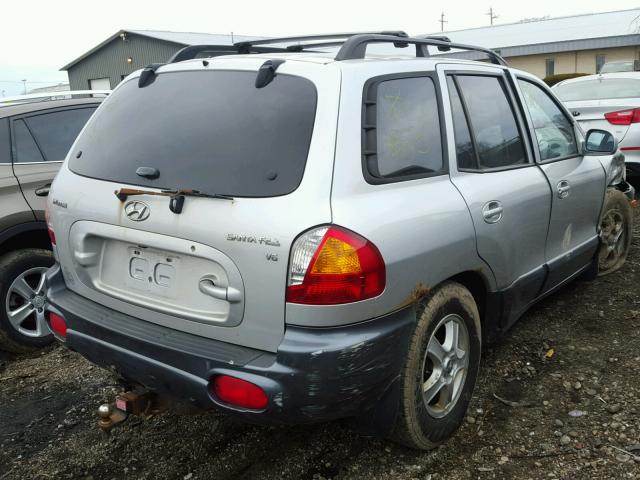 KM8SC13D14U677699 - 2004 HYUNDAI SANTA FE G SILVER photo 4