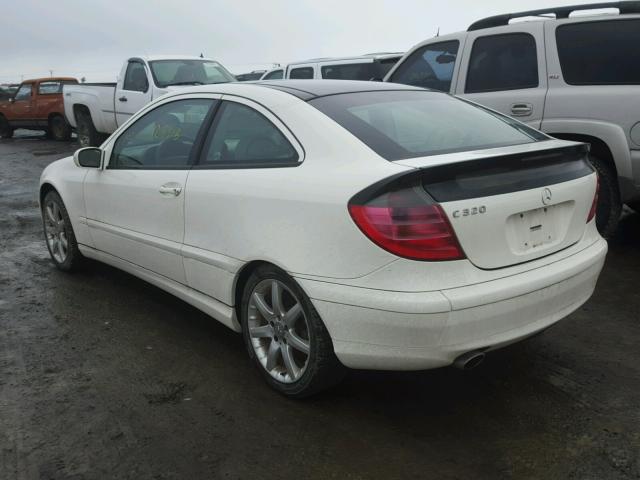 WDBRN64J84A586606 - 2004 MERCEDES-BENZ C 320 SPOR WHITE photo 3