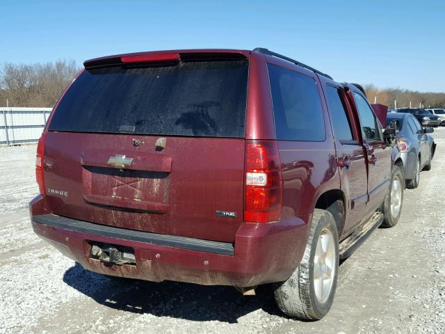 1GNFK13078J170942 - 2008 CHEVROLET TAHOE K150 MAROON photo 4