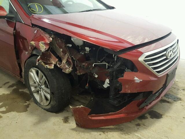 5NPE24AF7FH038640 - 2015 HYUNDAI SONATA SE RED photo 9