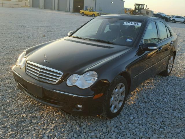 WDBRF54H06A845872 - 2006 MERCEDES-BENZ C GENERATI BLACK photo 2