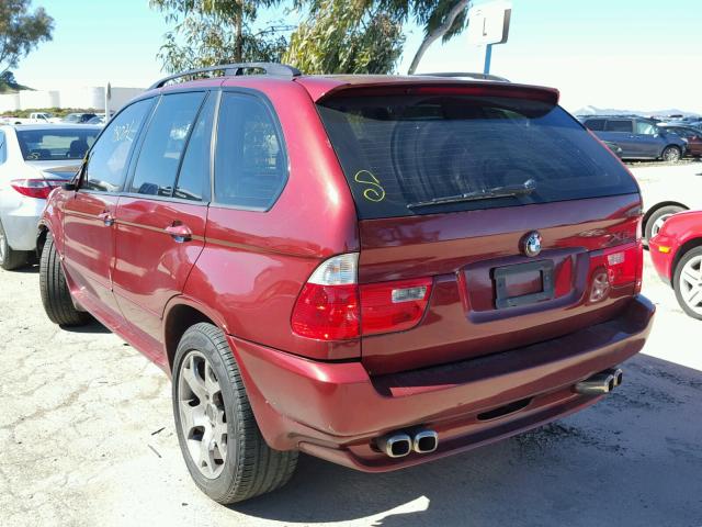 5UXFA13586LY43972 - 2006 BMW X5 3.0I RED photo 3