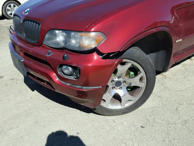 5UXFA13586LY43972 - 2006 BMW X5 3.0I RED photo 9