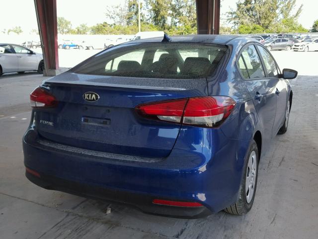 3KPFK4A79HE134709 - 2017 KIA FORTE LX BLUE photo 4