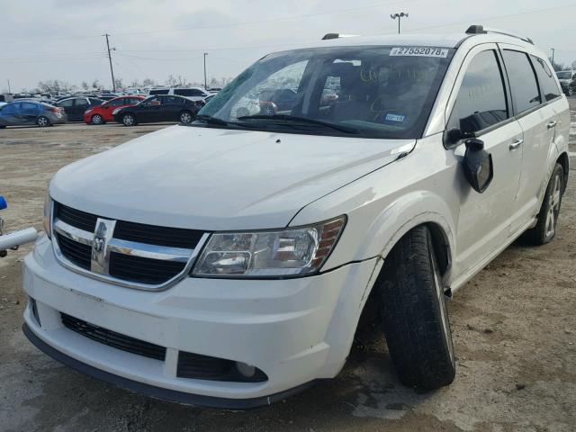 3D4GG67V59T156777 - 2009 DODGE JOURNEY R/ WHITE photo 2