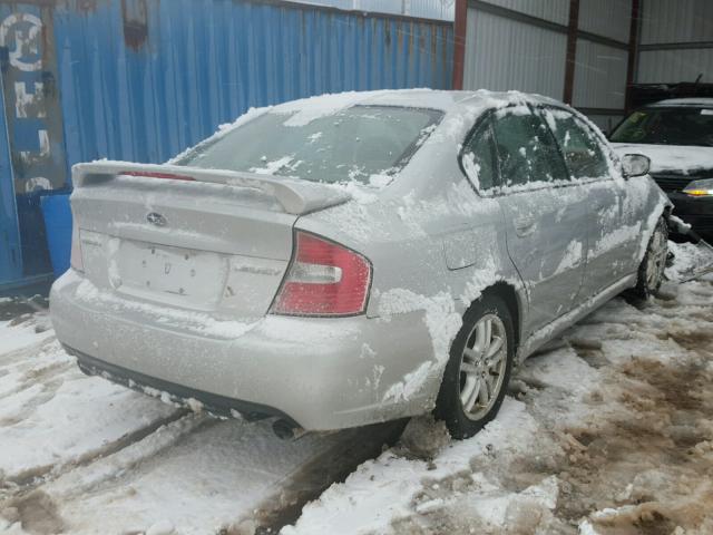 4S3BL616557225499 - 2005 SUBARU LEGACY 2.5 SILVER photo 4