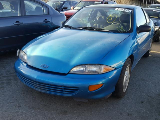 1G1JC1240W7270548 - 1998 CHEVROLET CAVALIER B BLUE photo 2