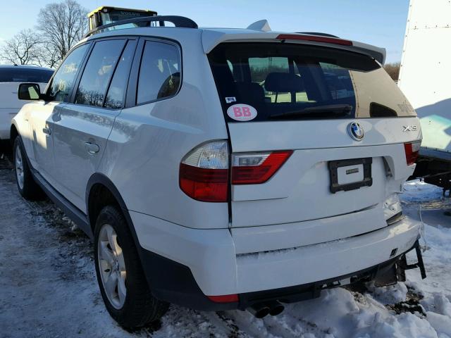 WBXPC93488WJ19466 - 2008 BMW X3 3.0SI WHITE photo 3