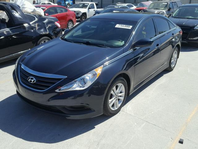 5NPEB4AC6EH879448 - 2014 HYUNDAI SONATA GLS BLUE photo 2