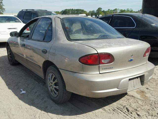 1G1JC524827481918 - 2002 CHEVROLET CAVALIER B TAN photo 3