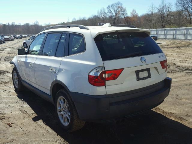 WBXPA73445WC46465 - 2005 BMW X3 2.5I WHITE photo 3